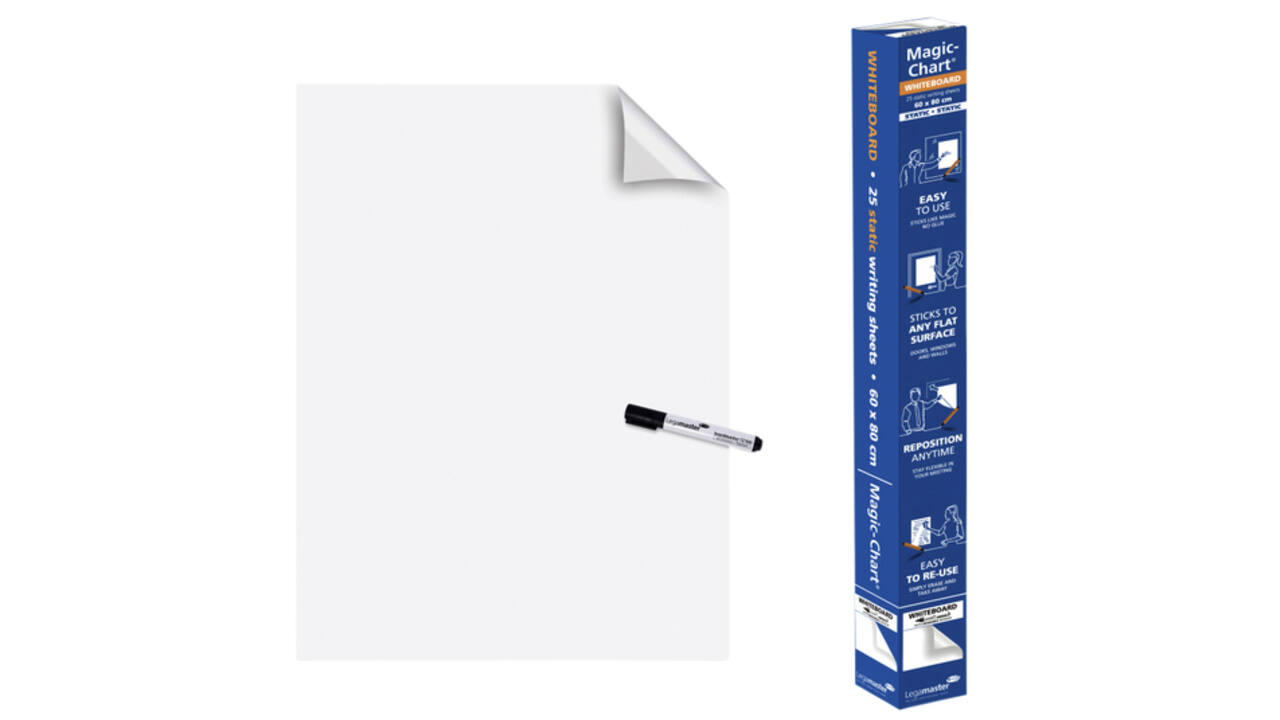 Magic-Chart Legamaster Whiteboard 600x800mm wit 25 vel