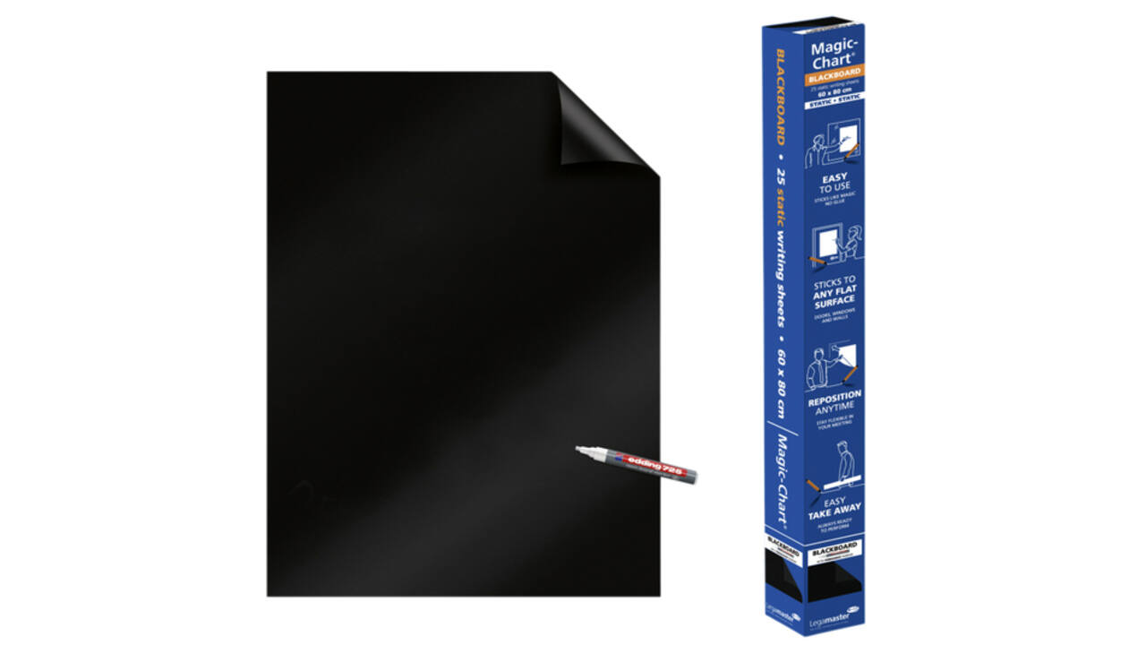 Magic-Chart Legamaster Whiteboard 600x800mm zwart 25 vel