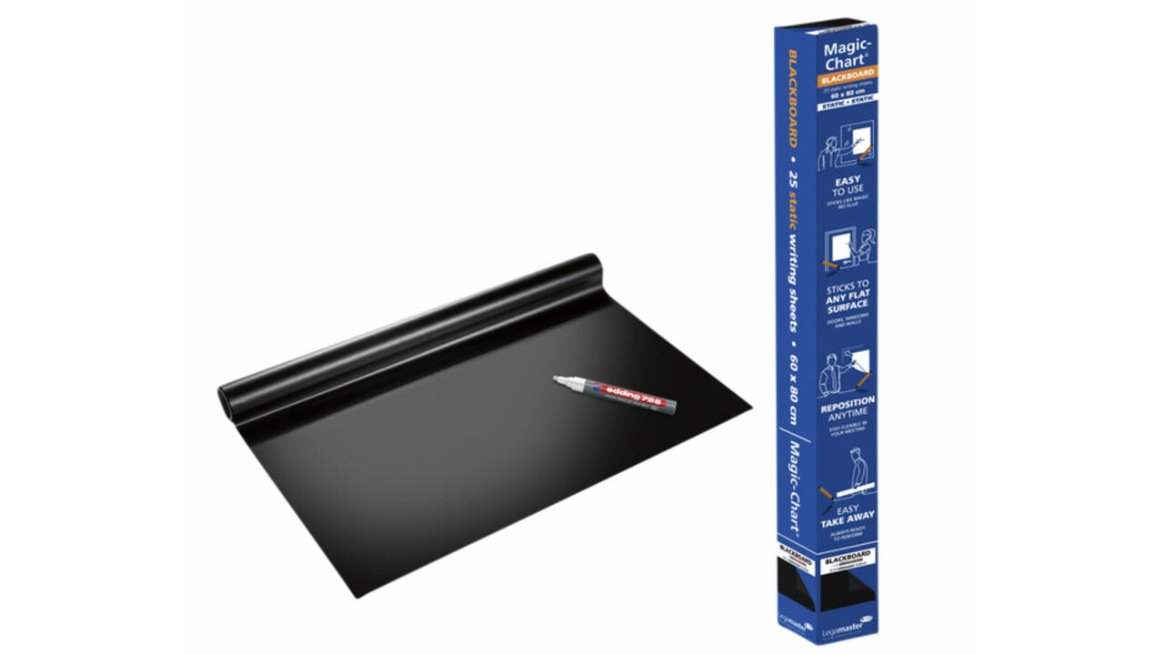 Magic-Chart Legamaster Whiteboard 600x800mm zwart 25 vel