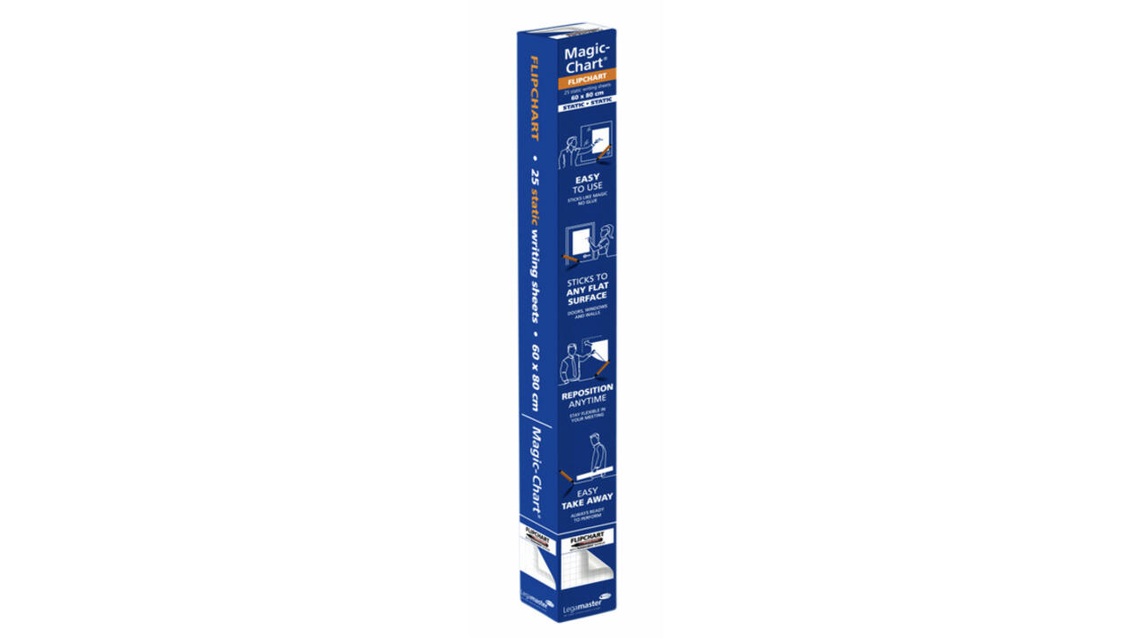 Magic-Chart Legamaster flipchart 600x800mm wit met ruit 25 vel