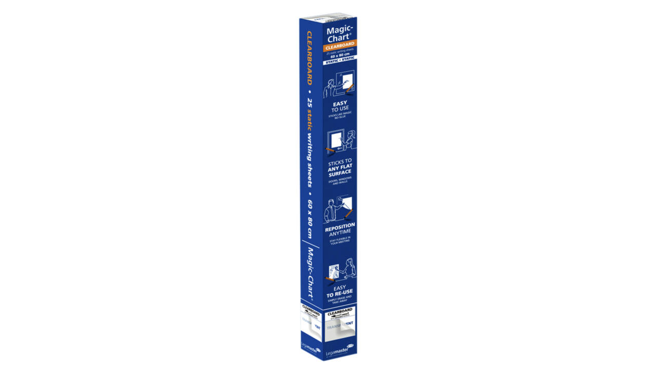 Magic-Chart Legamaster Whiteboard 600x800mm transparant 25 vel