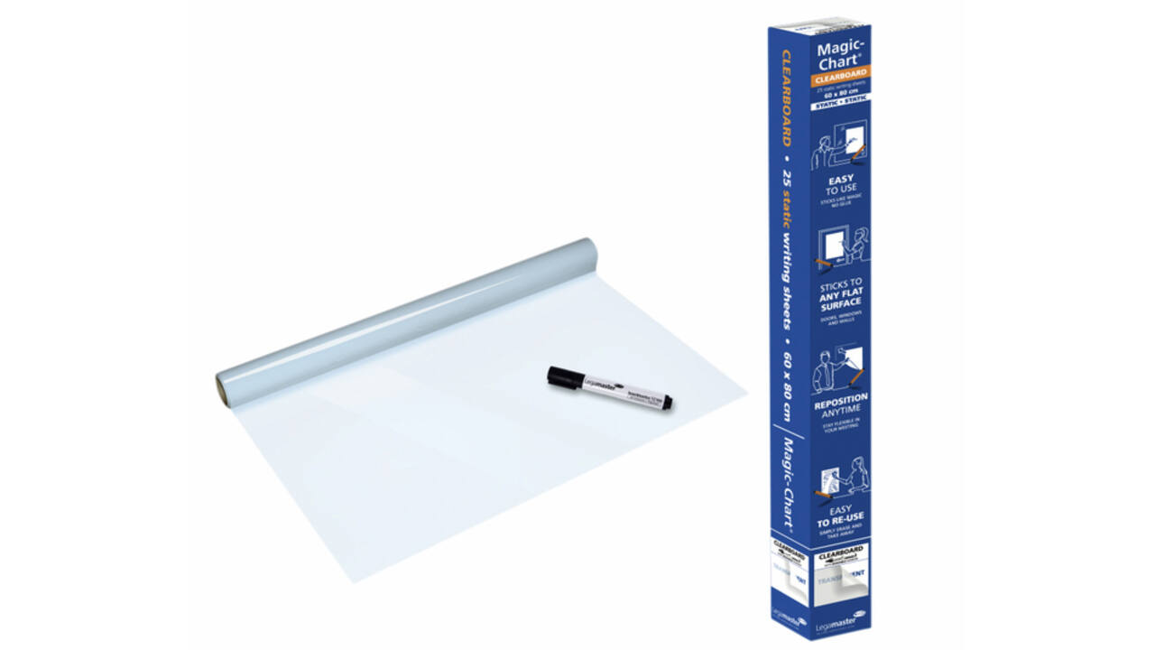 Magic-Chart Legamaster Whiteboard 600x800mm transparant 25 vel
