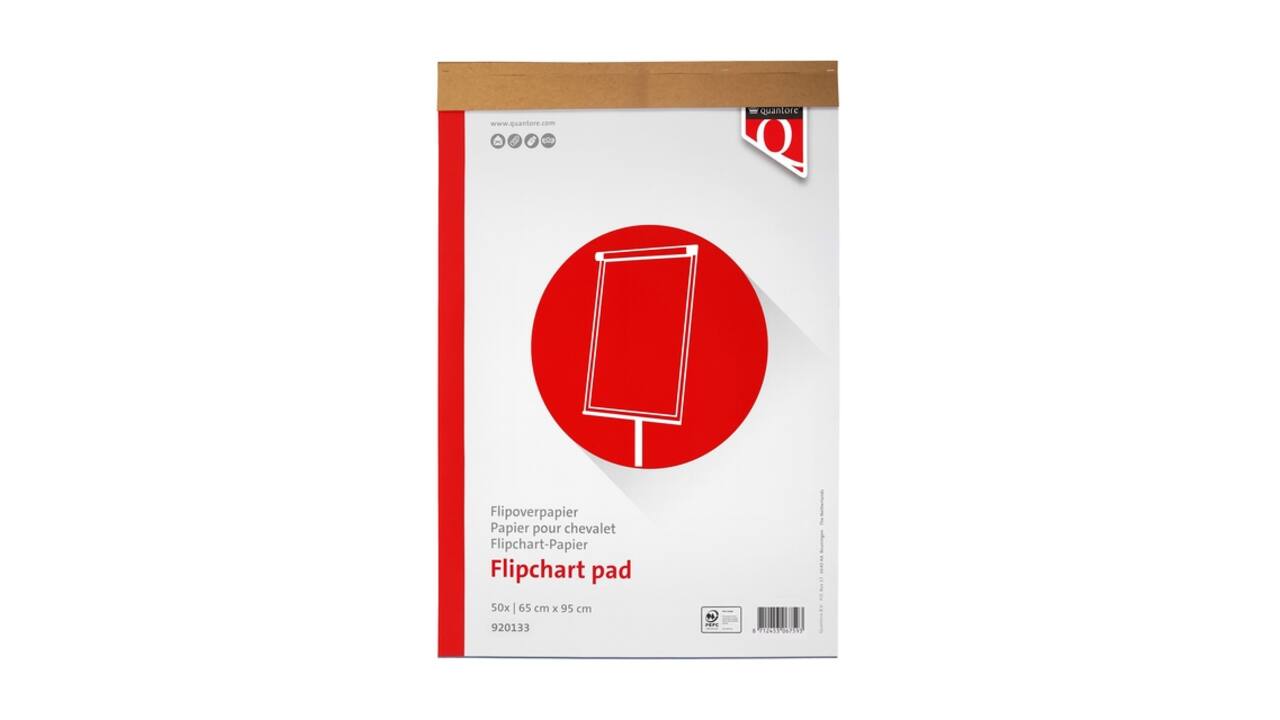 Flipoverpapier Quantore 65x95cm 50vel opgerold in verzenddoos