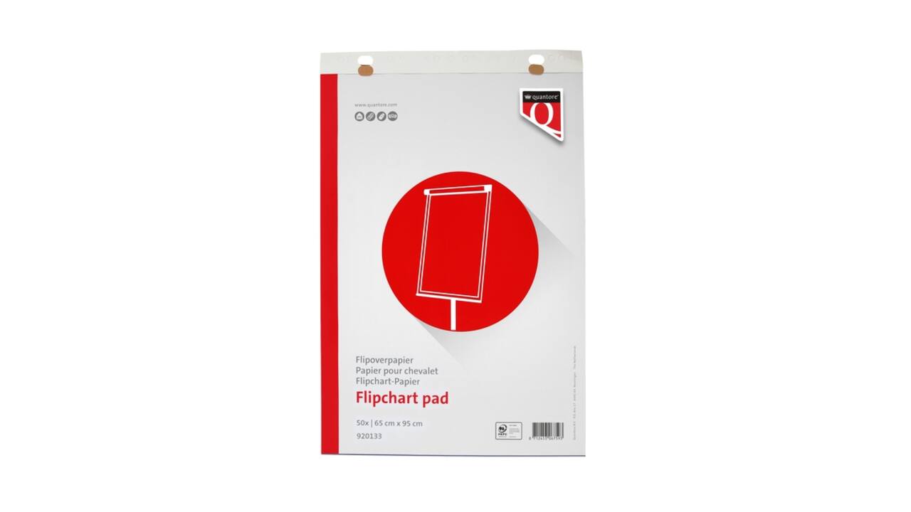 Flipoverpapier Quantore 65x95cm 50vel opgerold in verzenddoos