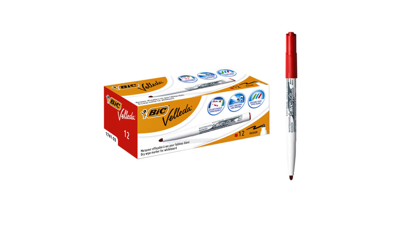 Whiteboardmarker Bic Velleda 1741 rond medium rood