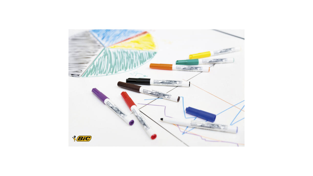 Whiteboardmarker Bic Velleda 1741 rond medium rood