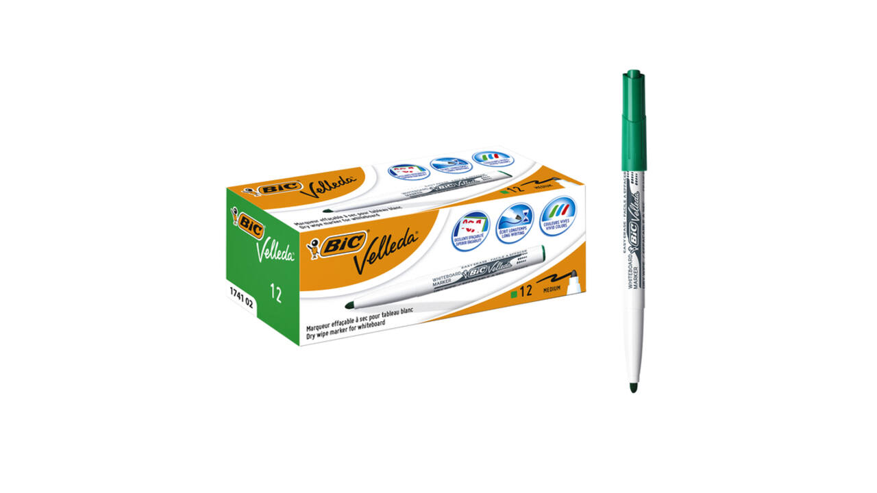 Whiteboardmarker Bic Velleda 1741 rond medium groen