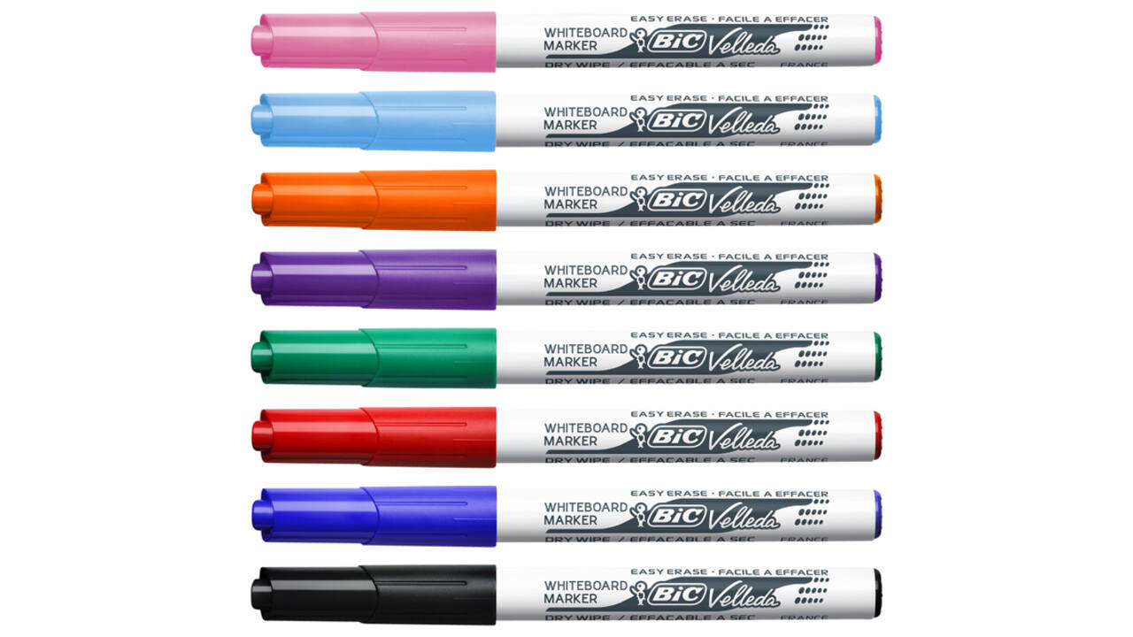 Whiteboardmarker Bic Velleda 1741 rond medium zwart