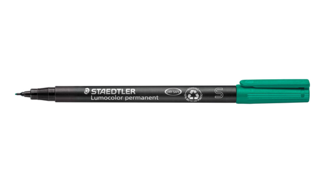 Viltstift Staedtler Lumocolor 313 permanent S groen