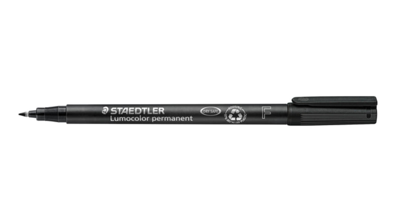 Viltstift Staedtler Lumocolor 318 permanent F zwart