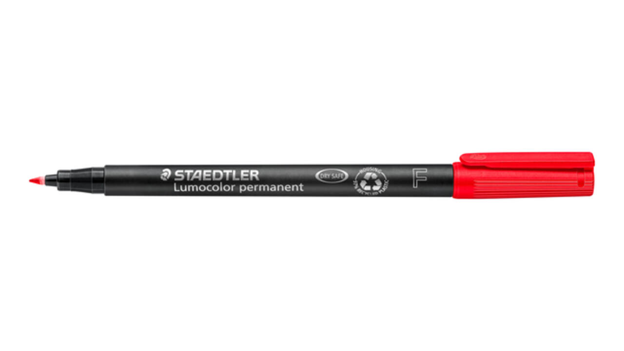 Viltstift Staedtler Lumocolor 318 permanent F rood