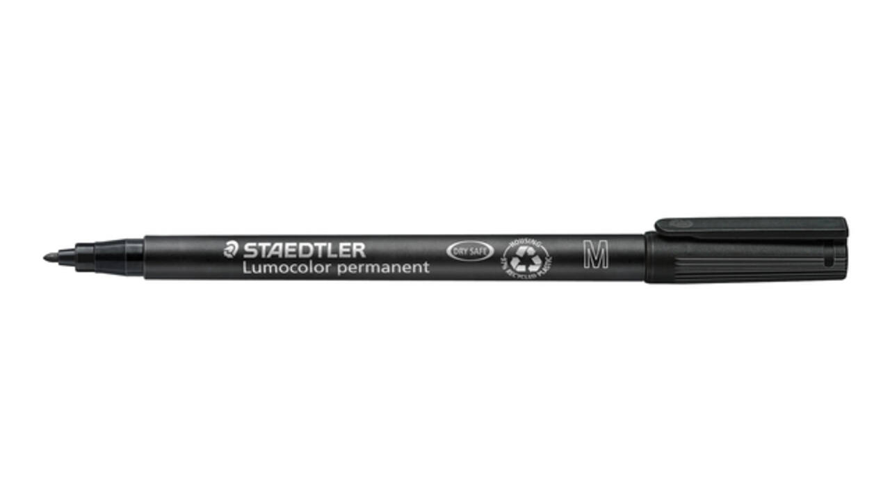 Viltstift Staedtler Lumocolor 317 permanent M zwart