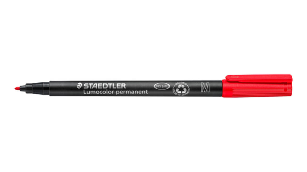 Viltstift Staedtler Lumocolor 317 permanent M rood