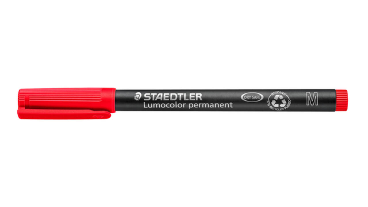 Viltstift Staedtler Lumocolor 317 permanent M rood