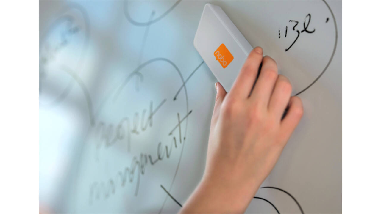 Whiteboardwisser Nobo magnetisch met verwisselbare strip
