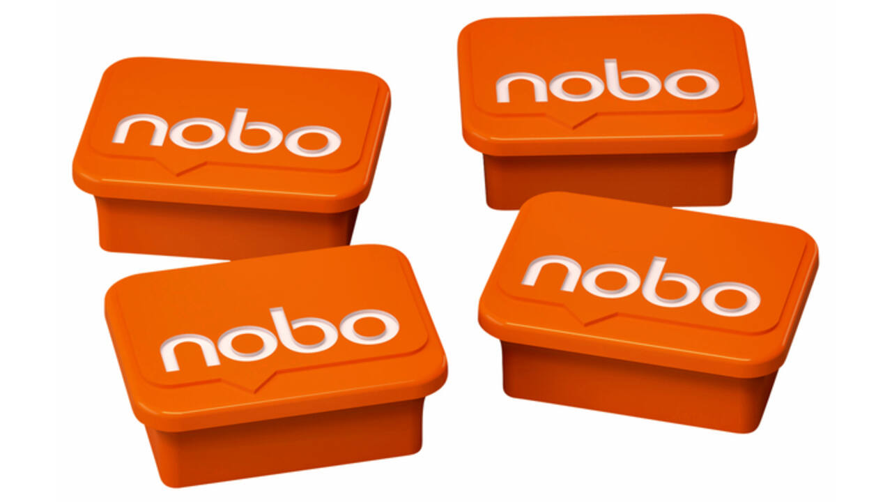 Magneet Nobo 22mm oranje 4 stuks