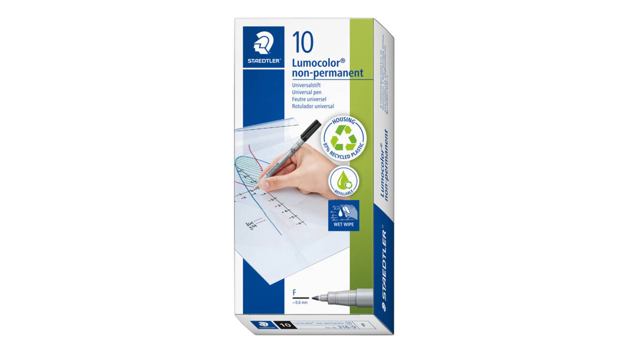 Viltstift Staedtler Lumocolor 316 non permanent F zwart
