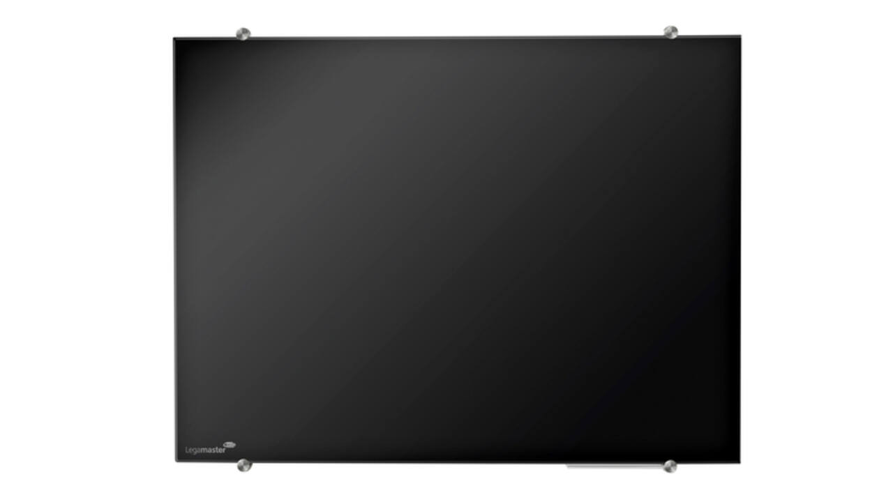 Glasbord Legamaster 90x120cm zwart
