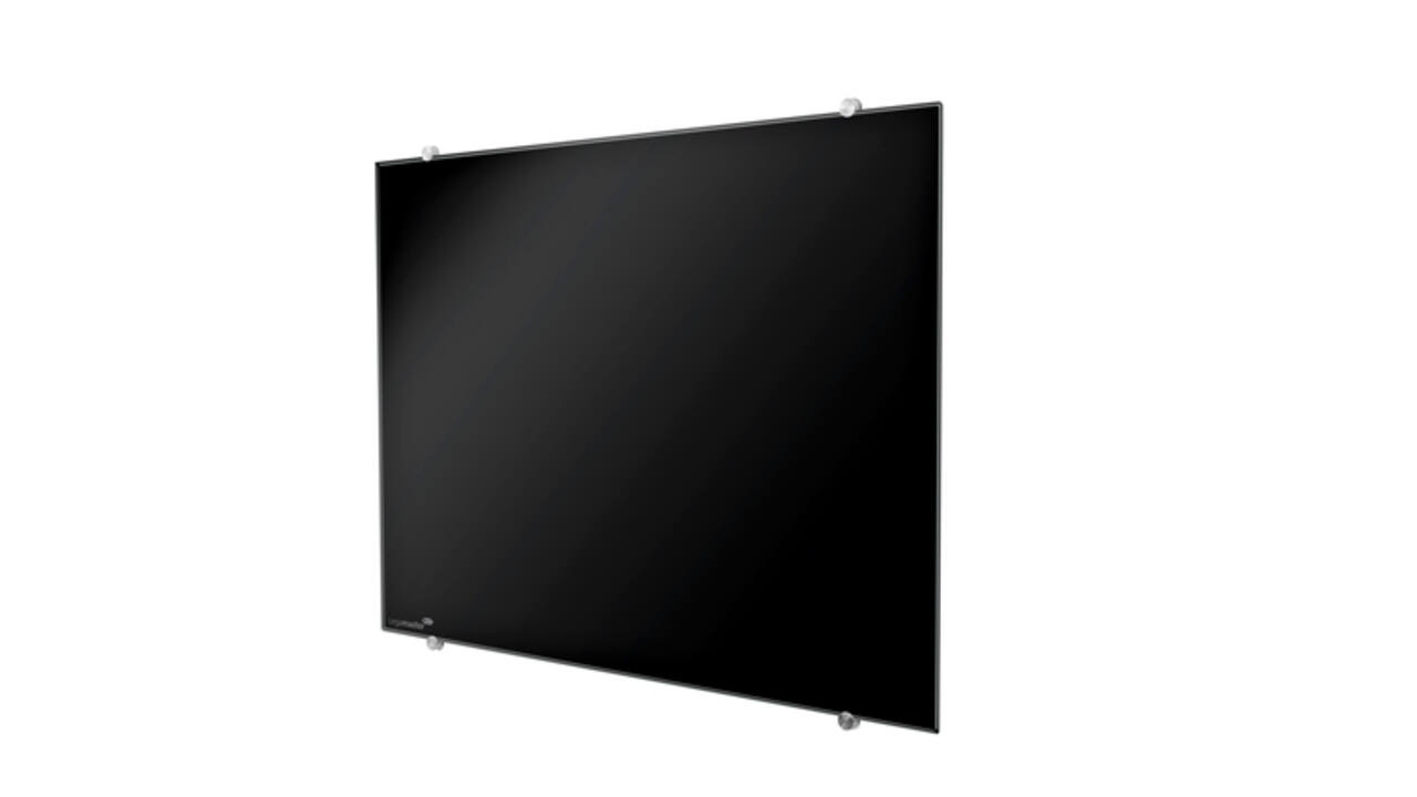 Glasbord Legamaster 90x120cm zwart
