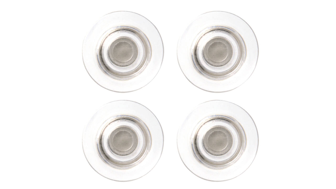 Glasbordmagneet Nobo extra sterk 32mm transparant 4 stuks