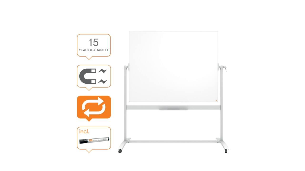 Whiteboard Nobo kantelbord classic 120x150cm staal