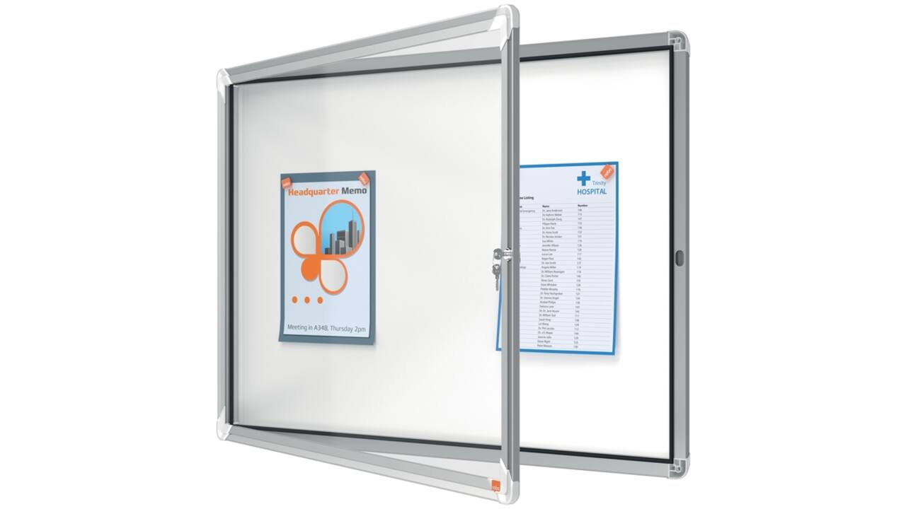 Binnenvitrine Nobo Premium Plus 8xA4 draaideur magnetisch