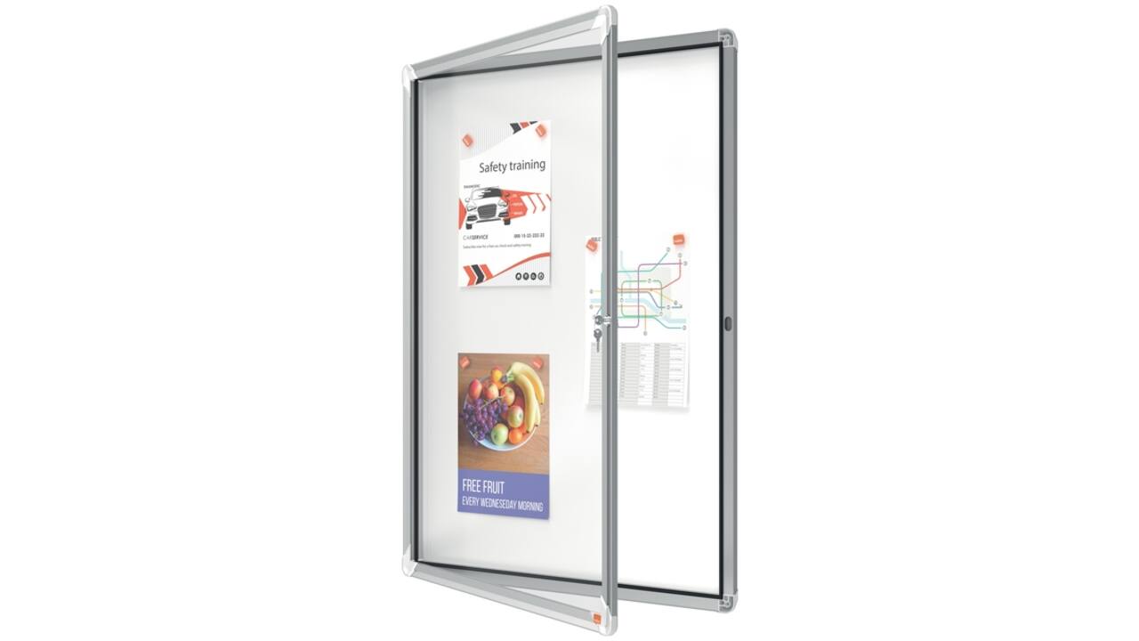 Binnenvitrine Nobo Premium Plus 9xA4 draaideur magnetisch