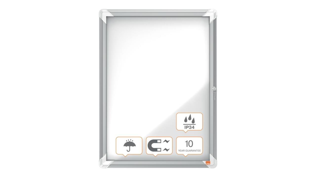 Buitenvitrine Nobo Premium Plus 4xA4 magnetisch