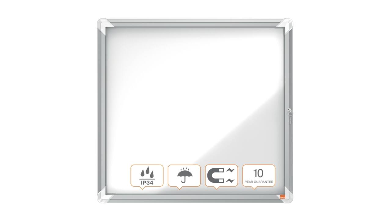 Buitenvitrine Nobo Premium Plus 6xA4 draaideur magnetisch