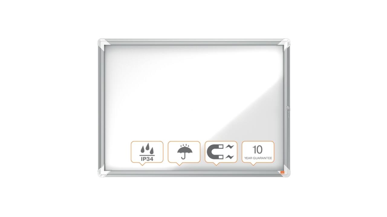 Buitenvitrine Nobo Premium Plus 8xA4 draaideur magnetisch