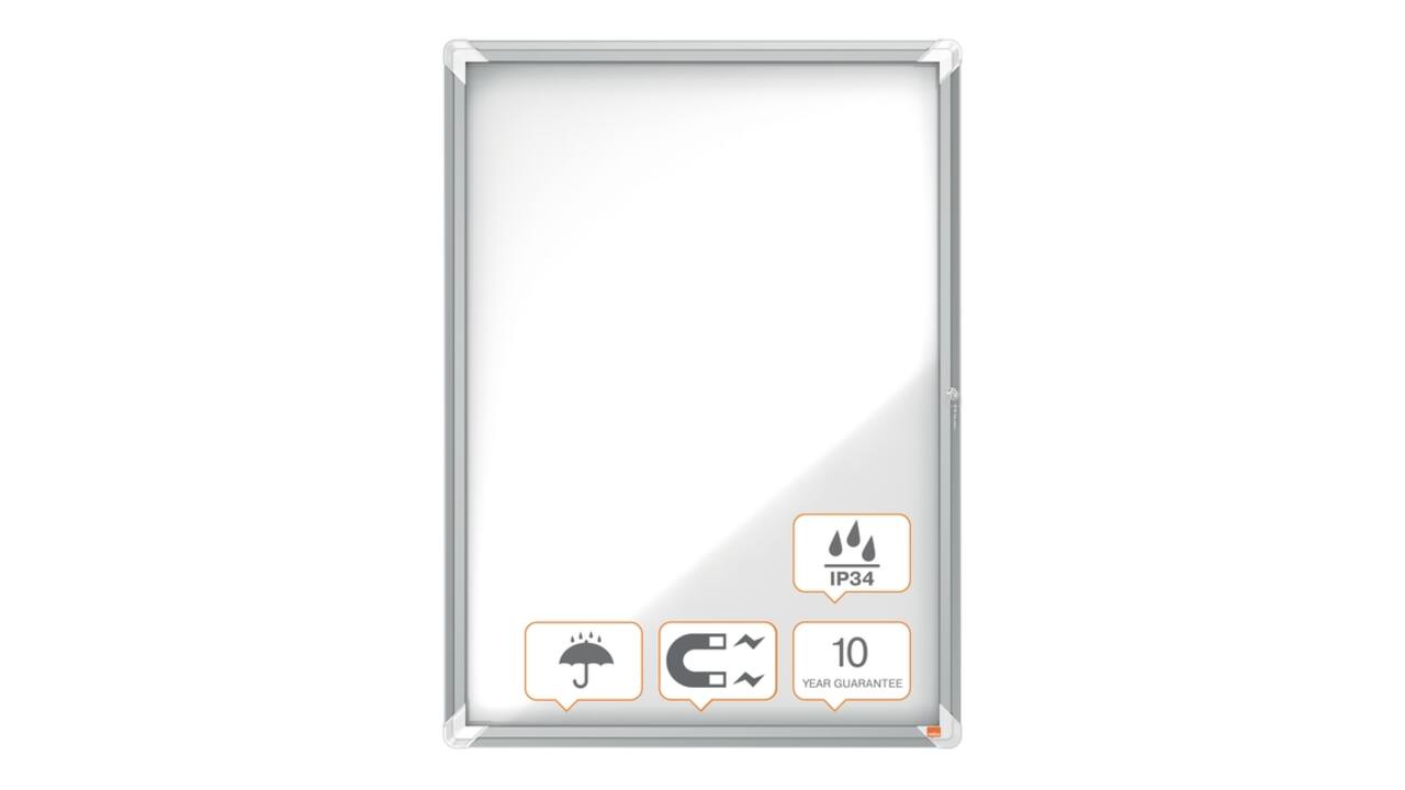 Buitenvitrine Nobo Premium Plus 9xA4 draaideur magnetisch