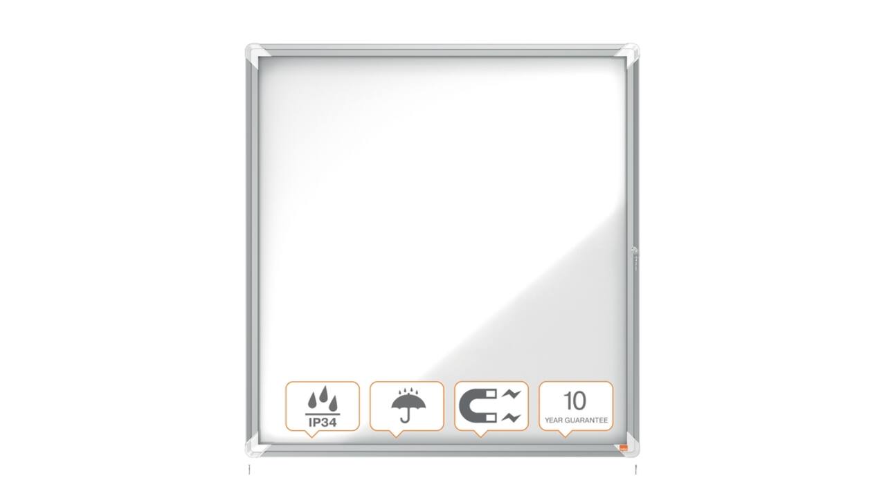 Buitenvitrine Nobo Premium Plus 12xA4 draaideur magnetisch