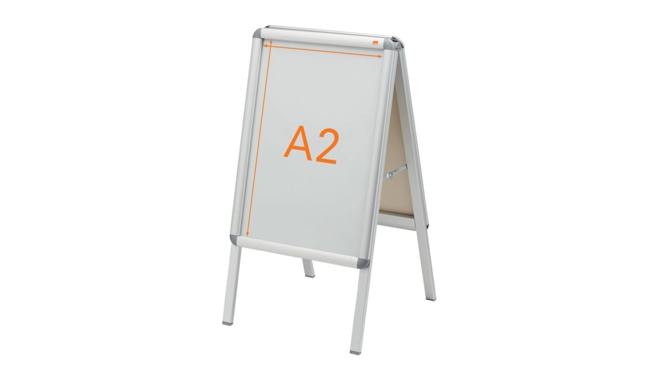 Stoepbord Nobo Essence A2 47,5x89cm met kliklijst