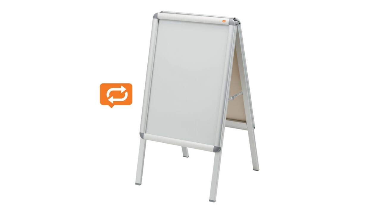 Stoepbord Nobo Essence A2 47,5x89cm met kliklijst
