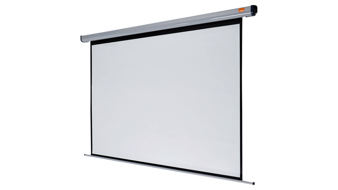 Projectiescherm Nobo wandmodel elektrisch 192x144cm