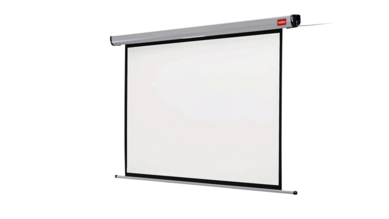 Projectiescherm Nobo wandmodel elektrisch 192x144cm