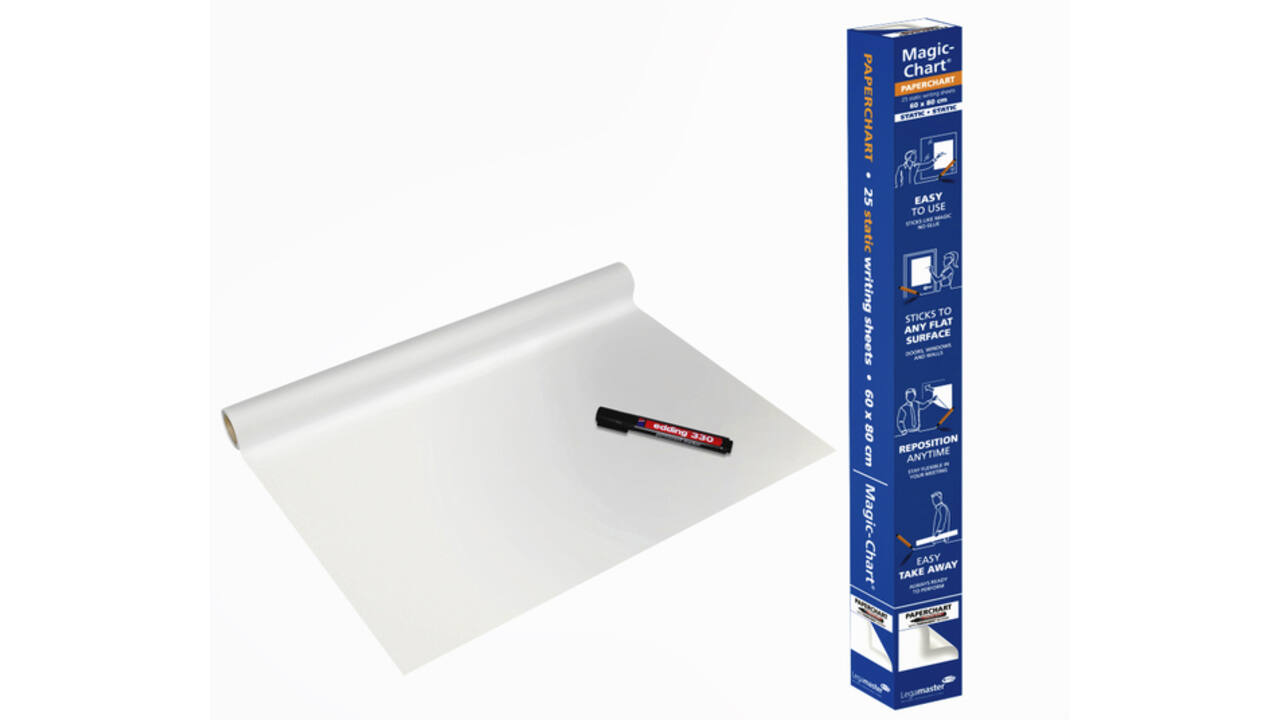 Magic-Chart Legamaster Paperchart folie 60x80cm wit 25 vel