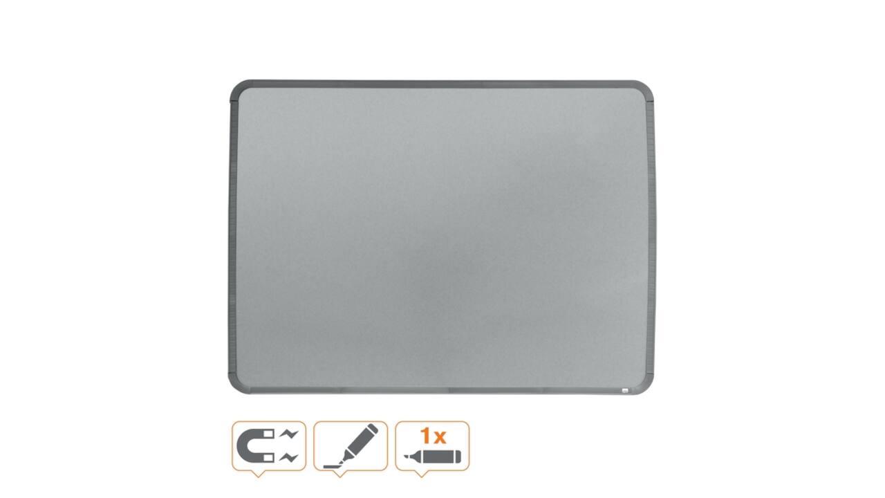 Whiteboard Nobo Slim Line 43x58cm zilver