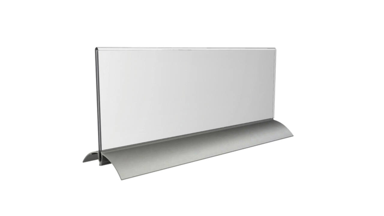Tafelnaambord Europel 105x297mm acryl aluminium