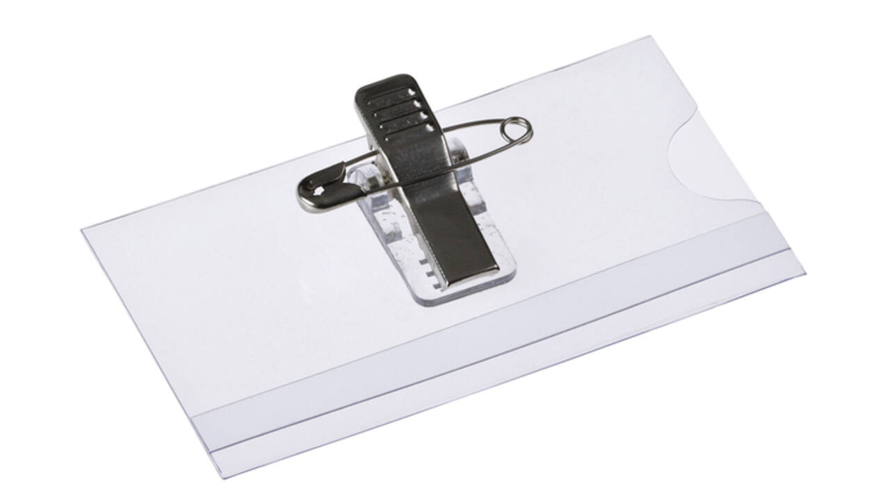 Badge Europel met clip en speld 75x40mm 24st