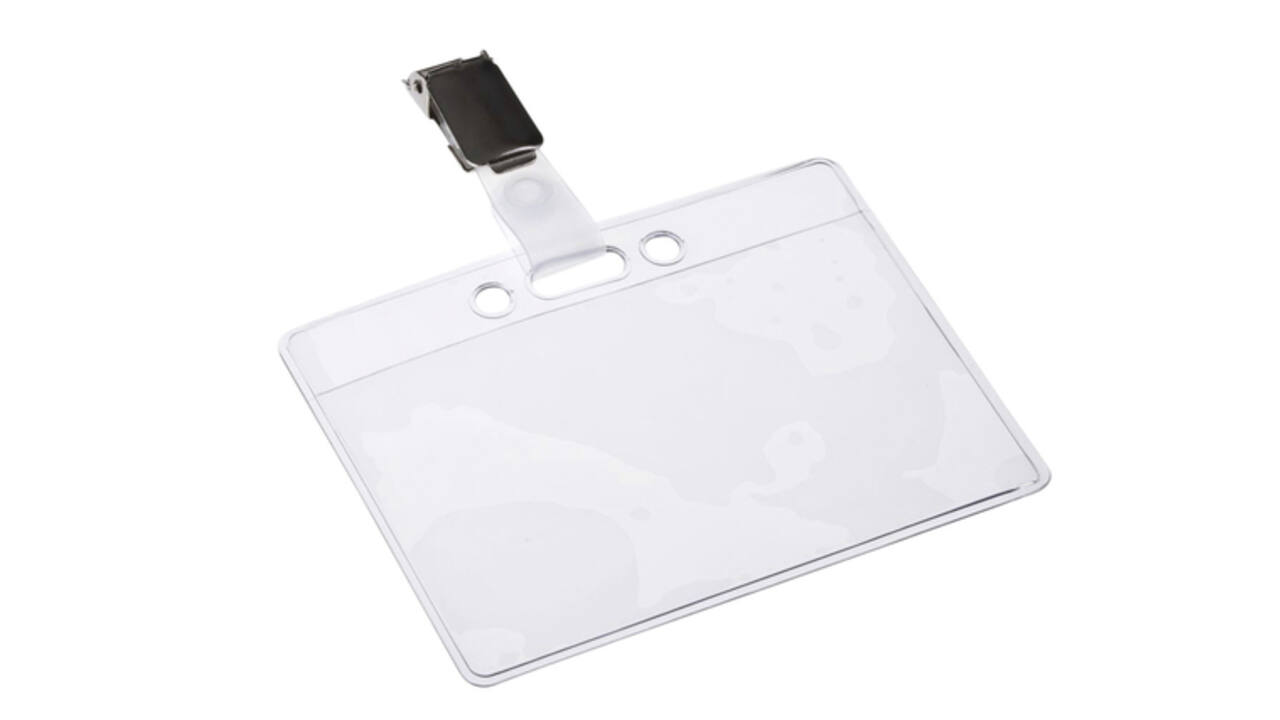 Badge Europel met strip en clip 90x60mm