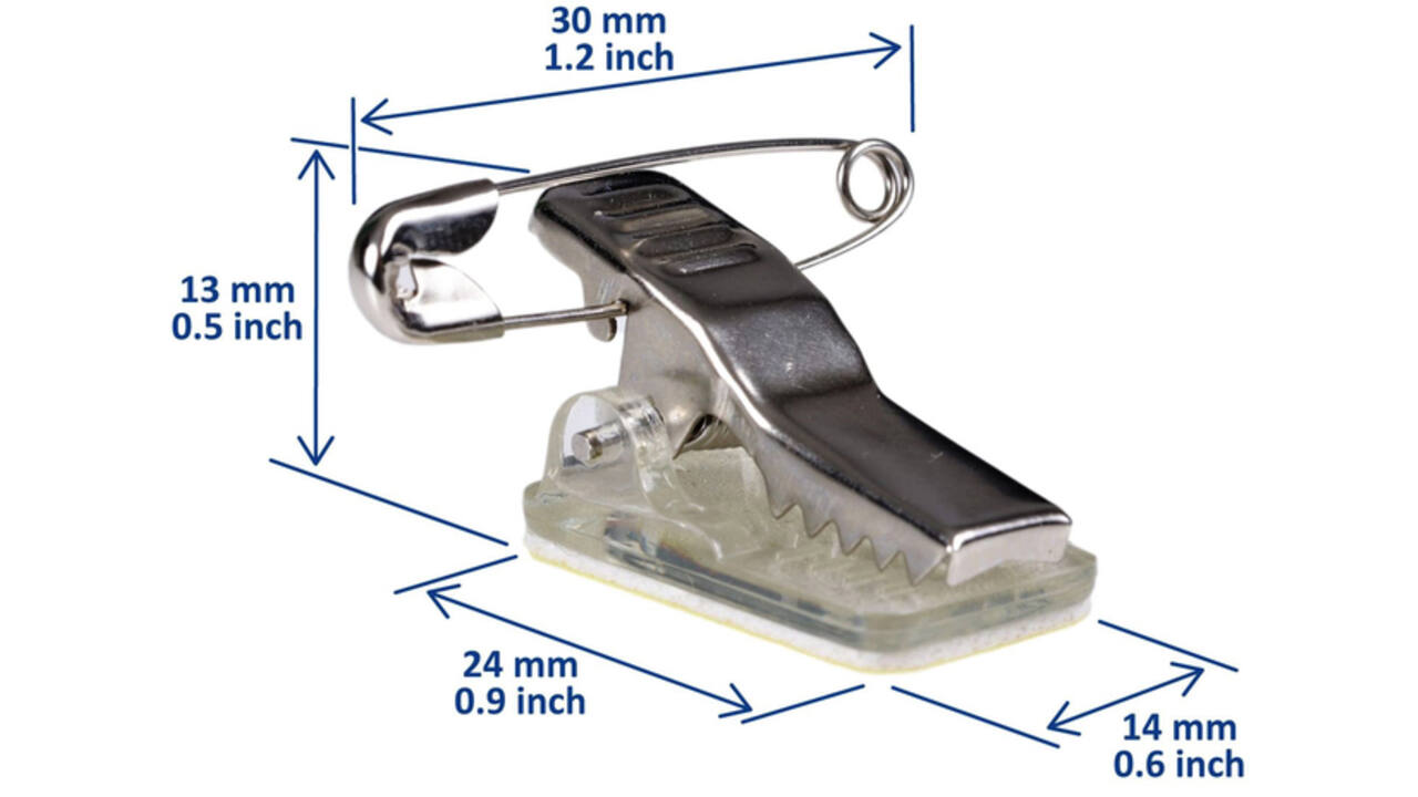 Clip met speld Europel zelfklevend voor badges