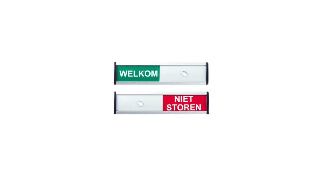 Infobord welkom/niet storen 125x30mm