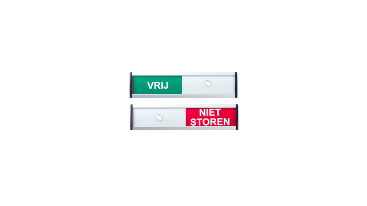 Infobord vrij/niet storen 125x30mm