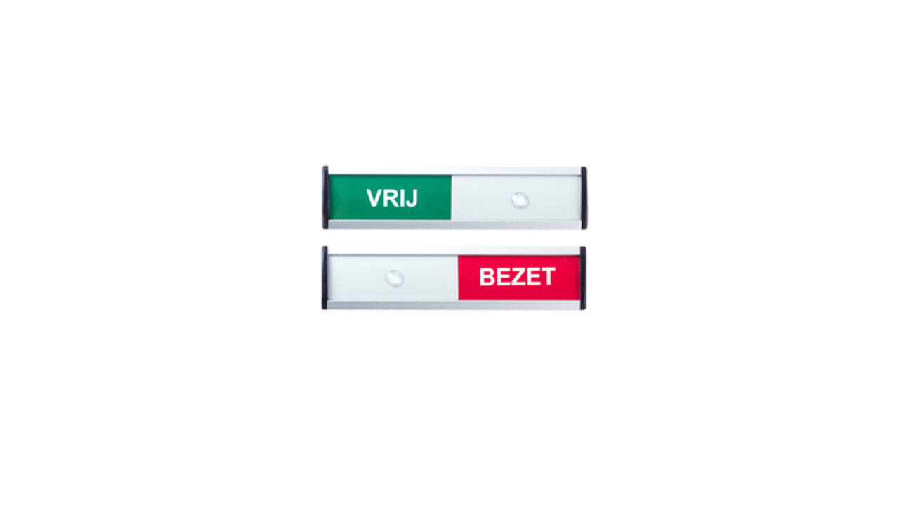 Infobord vrij/bezet 125x30mm