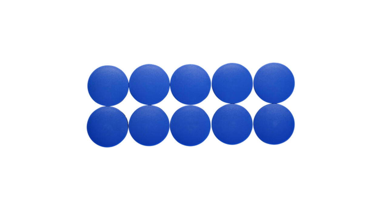 Magneet MAUL Solid 38mm 2500gr blauw 10 stuks