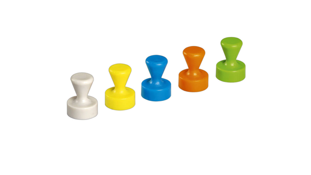 Magneet MAUL Neodymium kegel 12mm 1.5kg assorti 10 stuks