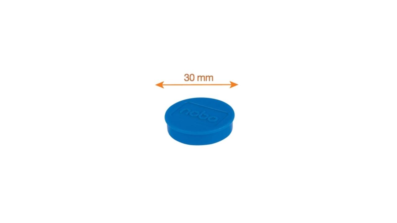 Magneet Nobo 30mm blauw 4 stuks