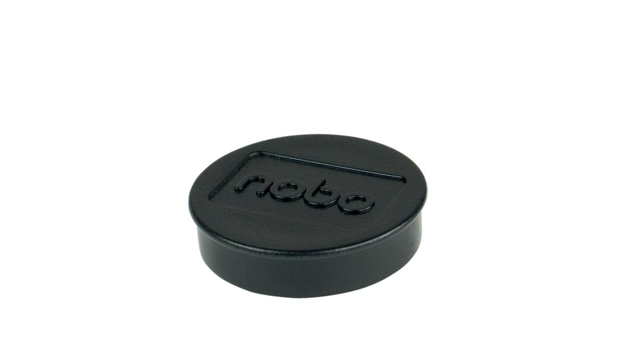 Magneet Nobo 38mm zwart 4 stuks