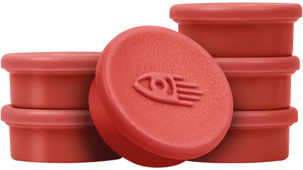 Magneet Legamaster 20mm 250gr rood 8 stuks